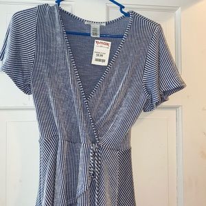 Blue and white shirt